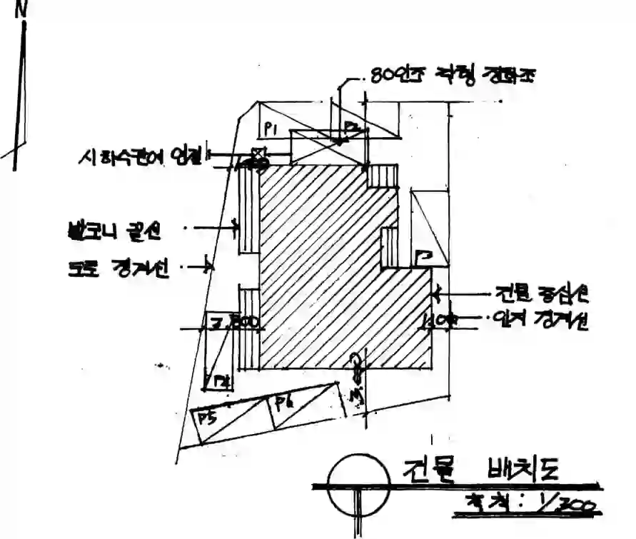 정산빌라 배치도 이미지